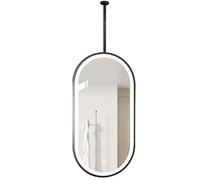 360° Rotatable Double-Sided Ceiling Mirror | 3-Color Adjustable Lighting | Ideal for Hotels Bedrooms & Salons | 50x90cm Floating Makeup Mirror for Perfect Reflection