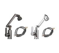 360° Rotatable Faucet - Robotic Arm Kitchen Tap - Premium Gray Kitchen Accessory for Modern Homes - Space-Saving Design and Easy Installation