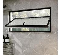 360° Rotatable Flush Mount Rectangle Metal Window with Tempered Glass Design and Handles for Bathroom, Kitchen, Living Room Decor, Stylish Home Lighting