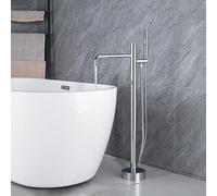 360° Rotatable Freestanding Bathtub Faucet with Hand Shower Mitiur Mom Design Modern Style Easy Installation Perfect for Luxury Bathrooms