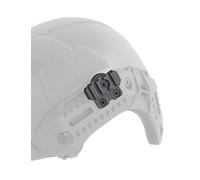 360° Rotatable Helmet Light Mount, Adjustable MI0K Helmet Rail Adapter for Flashlight & Tactical Accessories (Grey)