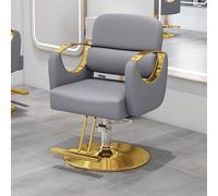 360° Rotatable Hydraulic Barber Chair for Hairdressers Adjustable Beauty Salon Stool with Footrest for Spa Tattoo Shampoo - Max Weight Capacity 400lbs (20" x 32"-36") Blue A