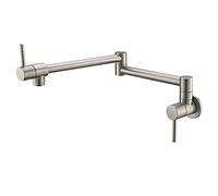 360° Rotatable Kitchen Faucet, Wall-Mounted Pot Filler, Cold Water Multi-Function Tap, Dual Handle, Heavy Duty Kitchen Sink Mixer, Modern Design, Easy,Drawing