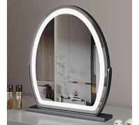 360° Rotatable Makeup Oval Mirror with Touch Lights Illuminate Your Beauty for Flawless Makeup Application on Dressing Table Ideal for Vanity and Beauty Routine