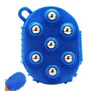 360° Rotatable Massage Ball Roller with 7 Metal Balls, Gua Sha Fascia Muscle Release Tool for Face Neck Back Abdomen Legs Full Body(Blue)