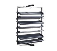 360° Rotatable Metal Shoe Rack for Closet Multifunctional Vertical Slim Space-Saving Storage Solution for Small Bedroom Wardrobe Efficient Shoe Storage System