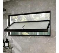 360° Rotatable Metal Window with Handle - Stylish Rectangular Design for Bathroom Bedroom & Living Room - Durable & Easy to Install Home Decor