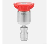 360° Rotatable Pressure Washer Nozzle 1/4 Quick Connect Set High PSI Cleaning Tips for Concrete Driveway Patio Deck Brick Yard Car Washing Metal Plastic(red)