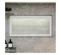 360° Rotatable Rectangular Metal Window with Handle - White, 60x40 cm - Perfect for Bathroom, Bedroom, Living Room - Stylish, Durable, Easy to Install.