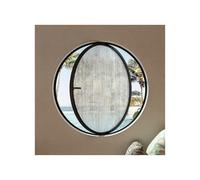 360° Rotatable Round Tempered Glass Shed Window Opening Portlight Porthole Aluminum Alloy Flush Mount for Bathroom, Bedroom, Living Room(Burst,100cm)