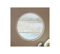 360° Rotatable Round Tempered Glass Shed Window Opening Portlight Porthole Aluminum Alloy Flush Mount for Bathroom, Bedroom, Living Room(Natural,100cm)