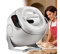 360° Rotatable Stir Fry Robot 1000W, 6L Commercial Food Processor, Auto Cooking Wok Lid with Smart Touch 360° Rotating 3D All-round Heating for Stir Frying, Stewing, Cooking
