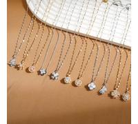 [360° Rotatable] Titanium steel necklace is versatile, classic, and fashionable. The rotating necklace does not