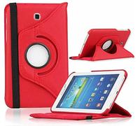 360 Rotate Case For Samsung Galaxy Tab 3 7" P3200 Leather Stand Cover (Red)