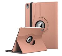 360 Rotate Leather Case For Apple iPad 10th/11th Generation Released 2022/2025 Only For Model Numbers A2757, A2777, A2696, A3355, A3356, A3354. (Rose Gold)