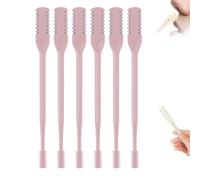360° Rotating 2-in-1 Nasal Hair Cutter,Nose Trimmer,Nose Hair Trimmer for Women Men with Soft Cleaning Brush, Travel Essential (Pink,6PCS)