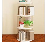 360° Rotating 5-Tier Narrow Bookshelf 4-Tier Acrylic Bookcase Floor Standing Display Rack for Classroom Playroom Bedroom - Stylish & Space-Saving Storage Solution