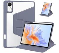 360 Rotating Acrylic Cover Suitable For Huawei Honor Pad V9 11.5inch ROL-W00/W10 2024 Magnetic With Pen Holder Tablet Case(Lavender)