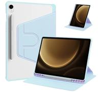 360 Rotating Acrylic Stand Cover Suitable For Samsung Galaxy Tab S10 FE 10.9inch SM-X520 X526B Case With Pen Holde(Sky blue)