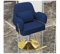 360° Rotating Barber Chair Adjustable Hydraulic Salon Stool Professional Hairdressing Seat Sturdy 200kg Capacity Stylish Blue Design for Hair Salons & Barbershops