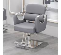 360° Rotating Barber Chair - Height Adjustable Hydraulic Beauty Seat with Footrest Ideal for Spa Tattoo Shampoo Use - Max Weight 400lbs (52x82-90cm Blue)