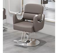 360° Rotating Barber Chair - Height Adjustable Hydraulic Beauty Stool with Footrest for Spa Tattoo & Shampoo Max Weight 400lbs (52x82-90cm) - Gray