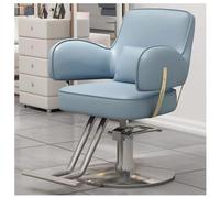 360° Rotating Barber Chair Height Adjustable Hydraulic Salon Stool Professional Friseurstuhl for Barbers Supports 200kg Stylish Blue Design Essential Hairdressing Equipment