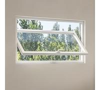 360° Rotating Basement Window for Ventilation, Flush Mount Aluminum Frame, 5mm Tempered Glass, Rectangle Design for Bathroom, 60x120cm Size