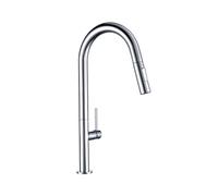360° Rotating Black Stainless Steel Kitchen Faucet - Brushed Chrome Pull Down Sprayer Hot & Cold Water Brass Sleek Modern Design for Contemporary Kitchens