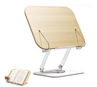360° Rotating Book Stand - Adjustable Cookbook & Sheet Music Holder for iPad Laptop & Reading - Perfect Display for Recipes & Music Sheets