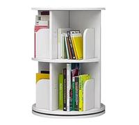 360° Rotating Bookshelf 2/3/4/5/6-Tier White Storage Shelf for Living Room & Bedroom Space-Saving Round Book nizer (51 x 66 cm)