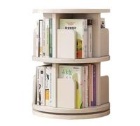 360° Rotating Bookshelf 2 3 4 5 Tier Freestanding Bookshelf Stylish White Book Storage Display Rack Perfect for Home & Office (40 x 61 cm)