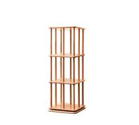 360° Rotating Bookshelf 6Tier Solid Wood Display Tower Stackable Organizer for Home Office Living Room & Study Modern Stylish Cabinet for Books & Decor