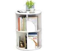 360° Rotating Bookshelf and Round Coffee Table Set - White, 40 * 66cm - Stimulate Interest in Reading with this Unique Furniture Piece