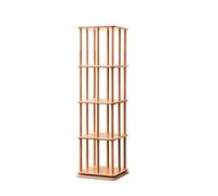 360° Rotating Bookshelf Tower 5 Tier Solid Wood Organizer Stackable Display Cabinet for Home & Office Stylish ge Solution for Living Room & Study