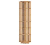 360° Rotating Bookshelf Tower, 6-Tier Bamboo Bookcase for Small Spaces, Slim Floor Storage nizer for Bedroom, Living Room, Office - Stylish Natural Design