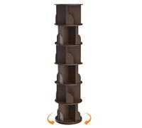360° Rotating Bookshelf with 5/6 Levels, Freestanding Storage Rack, Large Capacity, Brown (40 * 190cm) - Perfect for Home & Office nization