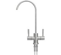 360° Rotating Brushed Nickel Kitchen Faucet with Drinking Water Filter Easy Install Tap for Kitchen Sink Reverse Osmosis Compatible Modern Design