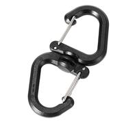 360 Rotating Carabiner - Swivel Clip for Backpack Use | POM with Large 7x3cm Opening 1.5cm, Small 3.8x1.7cm Opening 0.7cm, Portable S Chain Hooks, Multi Use Keychain for Dog Walking