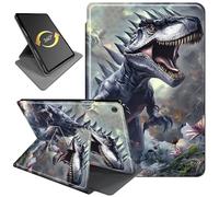360°Rotating Case for Amazon Fire Max 11 Tablet (2023 Release, 11"), PU Leather Folio Stand Cover with Auto Wake/Sleep, Durable Shockproof Protective Case for Fire Max 11 2023,Dinosaur
