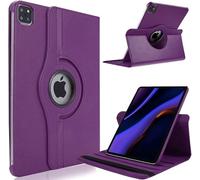 360° Rotating Case for iPad Pro 13" M4 (2024) - Premium Leather Cover with Auto Sleep/Wake and Stand Function (Purple)
