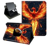360 Rotating Case for Kindle Scribe 10.2 Inch (2024/2022 Release),Smart Protective Cover with Stand,Auto Sleep/Wake Slim Shell,Bathing Fire Phoenix Design