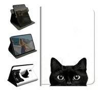 360 Rotating Case for Samsung Galaxy Tab A11 Plus 2023/2024/2026/ Tab A9 Plus 11",Slim PU Leather Protective Cover with Multi-Angle Stand, Smart Auto Sleep/Wake Shell,Black Cats