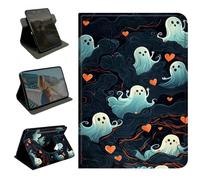 360 Rotating Case for Samsung Galaxy Tab A11 Plus 2023/2024/2026/ Tab A9 Plus 11",Slim PU Leather Protective Cover with Multi-Angle Stand, Smart Auto Sleep/Wake Shell,Scary Witch