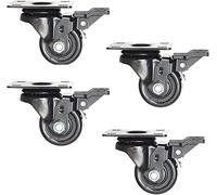 360° Rotating Casters with Brake 1.5/2 Inch Wheels Top Plate Swivel Plates Heavy Duty for Trolleys 40mm Brake Smooth Mobility Durable Design