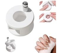 360° Rotating Cat Eye Magnet,Automatic Glass Bead Suction of Cat Eye Nail with Uniform Magnetic Force,Beginner Friendly Nail Tool for Easily DIY Glossy Effect (White-1)