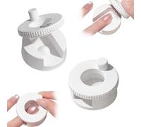 360° Rotating Cat Eye Magnet,Automatic Glass Bead Suction of Cat Eye Nail with Uniform Magnetic Force,Beginner Friendly Nail Tool for Easily DIY Glossy Effect (White)