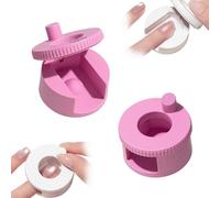 360° Rotating Cat Eye Magnet,Automatic Glass Bead Suction of Cat Eye Nail with Uniform Magnetic Force,Beginner Friendly Nail Tool for Easily DIY Glossy Effect (Pink)