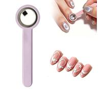 360° Rotating Cat Eye Nail Magnet Tool for Magnetic Gel Polish, Strong Magnet for 5D Aura & French Tip Nail Art, Professional Non-slip Base for DIY Beginners, Shimmer Velvet Effect Supplies (purple)