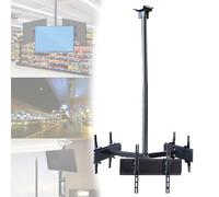 360° Rotating Ceiling TV Mount for 32-75 inch TVs, Telescopic Range 1.2-2m, Up/Down Adjustment ±15°, VESA 400x400mm, Screen Hanging Bracket